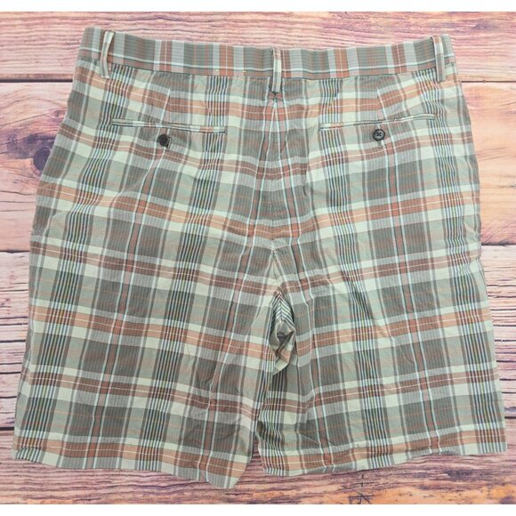 Banana Republic Mens Tailored Slim Fit Plaid Shorts 36 - Picture 2 of 5